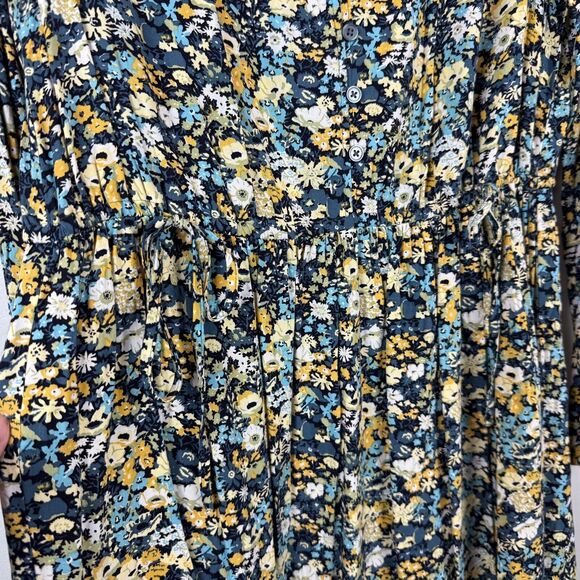 Loft Floral Dress Womens Small Multi Ditsy Floral V-Neck Bohemian Cottage Easter - Picture 7 of 9